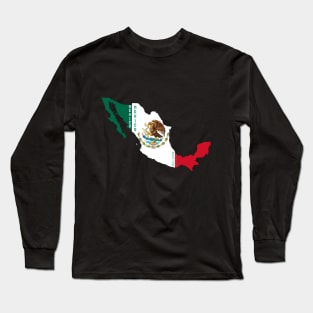 Mexico flag & map Long Sleeve T-Shirt